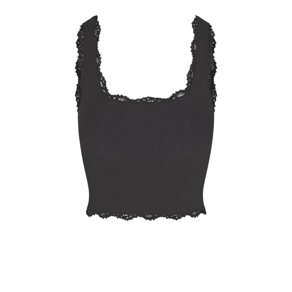 🖤 NWT Skims Fits Everybody Black Lace Trim Camisole